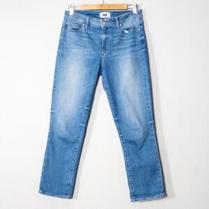 Paige Brigitte Straight-Leg Jeans Light Wash 28 Classic Casual Denim